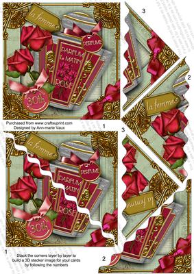 Rose Perfume 30th Birthday 5in Triangle Wavy Stacker
