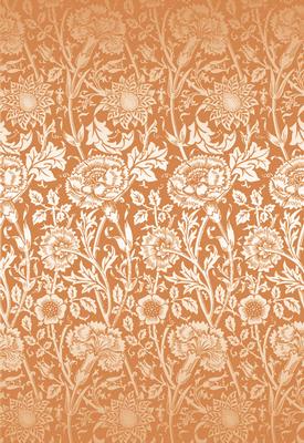 Burnt Orange Multi Floral A4 Backing Paper