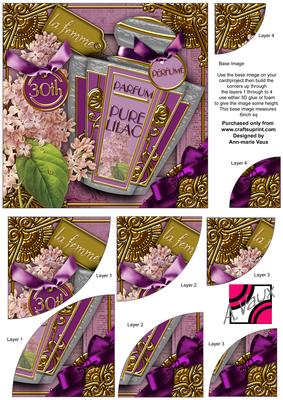 Pure Lilac 30th Perfume 6in Duo Corner Stacker
