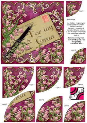 Lily of the Valley Pink My Gran 6in Duo Corner Stacker