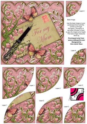 Pink Lily of the Valley for Mum 6in Duo Corner Stacker