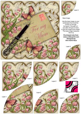 P Lily of the Valley Cream for My Mum 6in Duo Corner Stacker