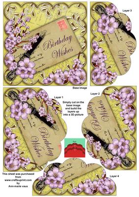 Lilac Blossom Lemon Birthday 5in Scallop Bottom Stacker