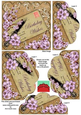 Lilac Blossom Natural Birthday 5in Scallop Bottom Stacker