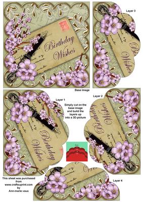 Lilac Blossom Olive Birthday 5in Scallop Bottom Stacker