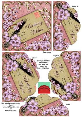 Lilac Blossom Pink Birthday 5in Scallop Bottom Stacker