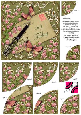 Pink Lily Ofthe Valley Olive 90 Today 6in Duo Corner Stacker