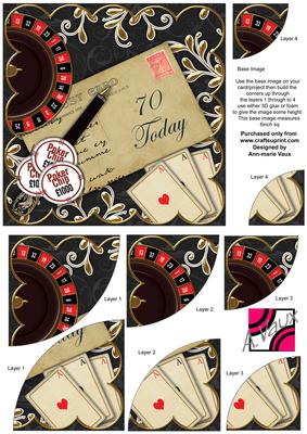 Black Mens Roulette 70 Today 6in Duo Corner Stacker