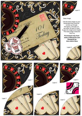 Black Mens Roulette 101 Today 6in Duo Corner Stacker
