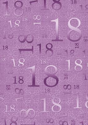 Lilac Metallic 18 Birthday A4 Backing Paper