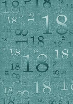 Dusky Teal Metallic 18 Birthday A4 Backing Paper