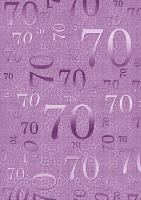 Lilac Metallic 70 Birthday A4 Backing Paper