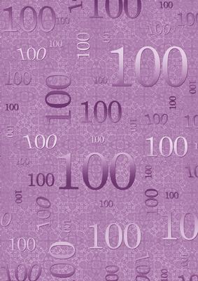 Lilac Metallic 100 Birthday A4 Backing Paper