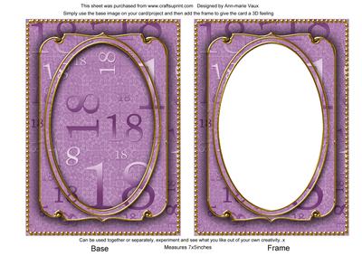 Lilac Metallic 18th Birthday 7x5in Shaker Frame and Base