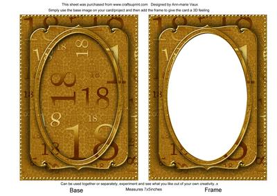 Gold Metallic 18th Birthday 7x5in Shaker Frame and Base