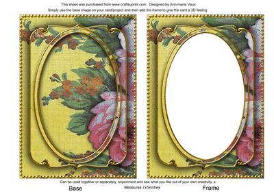 Lemon Grunge Oil Paint Rose 7x5in Shaker Base and Frame