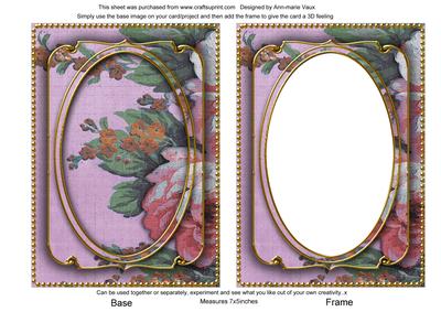 Lilac Grunge Oil Paint Rose 7x5in Shaker Base and Frame