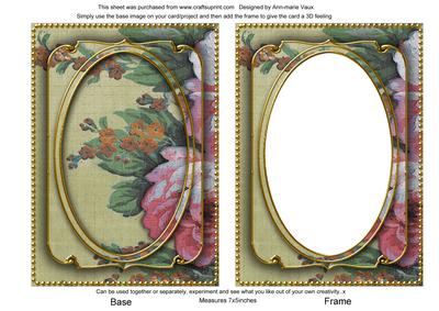 Olive Grunge Oil Paint Rose 7x5in Shaker Base and Frame