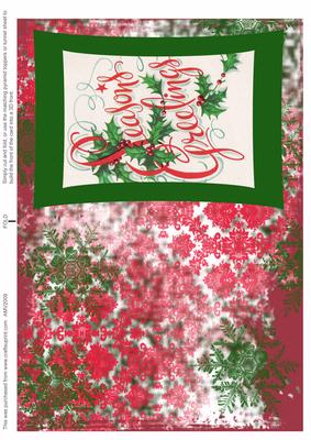 Christmas Seasons Greetings Curved Block Card