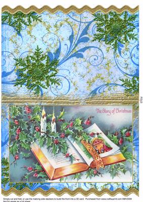 Christmas Glory Book Wavy Card