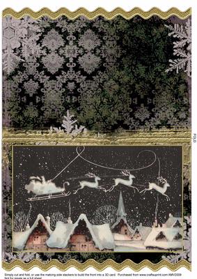 Christmas Night Wavy Card