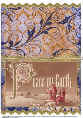 Christmas Peace on Earth Wavy Card