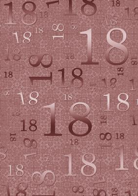 Dusky Pink Metallic 18 Birthday Backing Paper