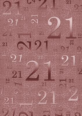 Dusky Pink Metallic 21 Birthday A4 Backing Paper