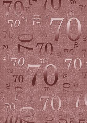 Dusky Pink Metallic 70 Birthday A4 Backing Paper