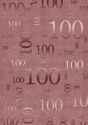 Dusky Pink Metallic 100 Birthday A4 Backing Paper