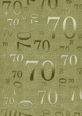 Olive Metallic 70 Birthday A4 Backing Paper