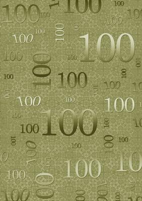 Olive Metallic 100 Birthday A4 Backing Paper