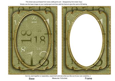 Olive Metallic 18 Birthday 7x5in Shaker Frame and Base