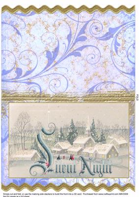Christmas Silent Night Wavy Card