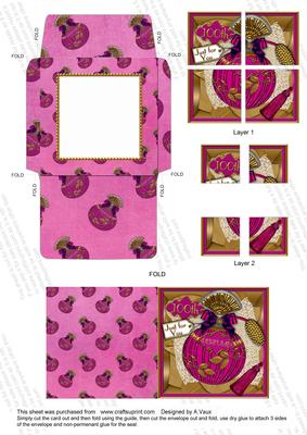 Pink Sapphire Perfume 100 Mini Card Envelope Corner Stacker