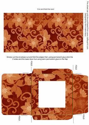 Burnt Orange All Over Floral Midi Card and Envelope Sheet