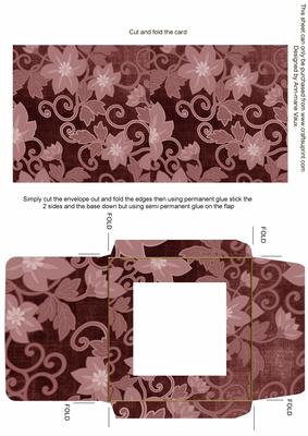 Dusky Pink All Over Floral Midi Card and Envelope Sheet