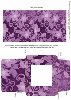 Lilac All Over Floral Midi Card and Envelope Sheet