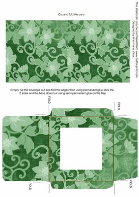 Mint Green All Over Floral Midi Card and Envelope Sheet