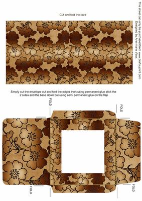 Vintage Tea Metallic Floral Midi Card and Envelope Sheet