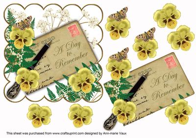 Lemon Pansy a Day to Remember Ink Saver 6in Step by Step