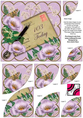 Lilac Poppy Postcard 103 Today 6in Duo Corner Stacker