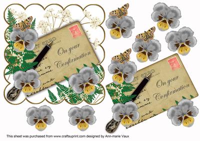 Silver Pansy Ink Saver Your Confirmation 6in Step by Step