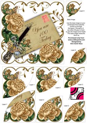 Coffee Roses 100 Today Ink Saver 6in Duo Corner Stacker