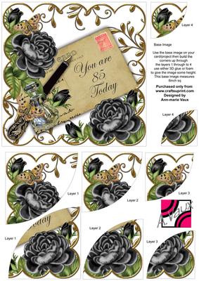 Black Roses 85 Today Ink Saver 6in Duo Corner Stacker