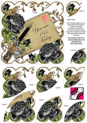 Black Roses 103 Today Ink Saver 6in Duo Corner Stacker