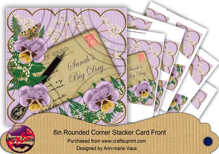 Lilac Pansy Sarah's Big Day 8in Rounded Corner Stacker Kit