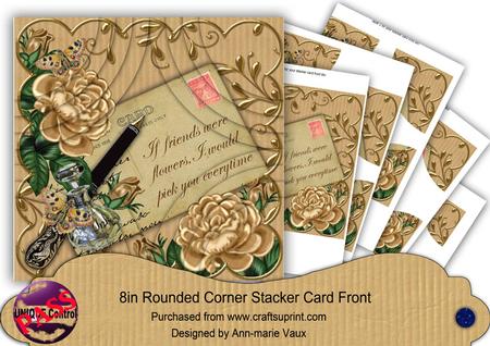 Coffee Roses If Friends Were -  8in Round Corner Stacker Kit