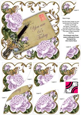 Lilac Roses 65 Today Ink Saver 6in Duo Corner Stacker