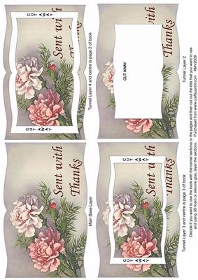 Thank You Carnations Tunnel Book Sheet